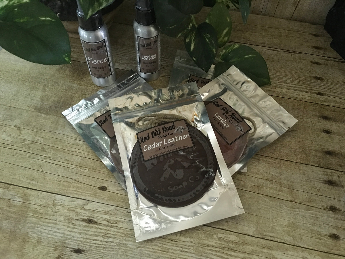 Leather TooledCar Scents Red Dirt Road Soap Co