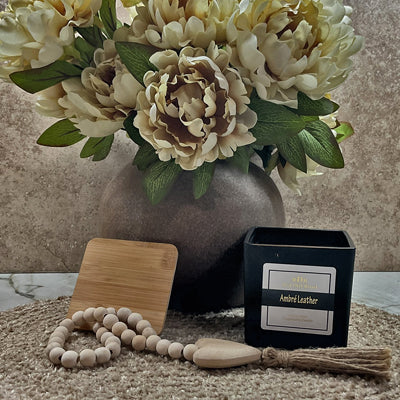 16 oz Triple Wick Black Square Candle