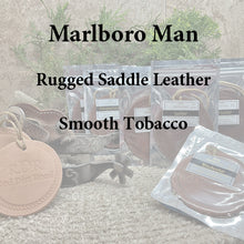<center>Marlboro Man<br> <small><small>Leather Car Scent</small></small>