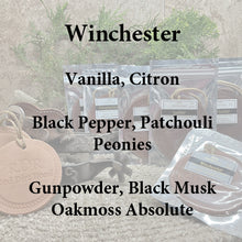 <center>Winchester<br><small><small>Leather Car Scent</small></small>