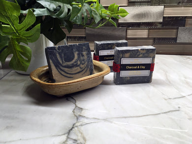 <center>Charcoal & Clay<br> <small><small>Goat Milk Soap</small></small>