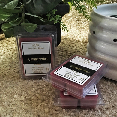 <center>Cinnaberries<br> <small><small>Fragranced Wax Melt</small></small></center>