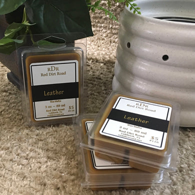 <center>Leather<br> <small><small>Fragranced Wax Melt</small></small></center>