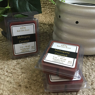 <center>Mahogany Coconut<br> <small><small>Fragranced Wax Melt</small></small></center>