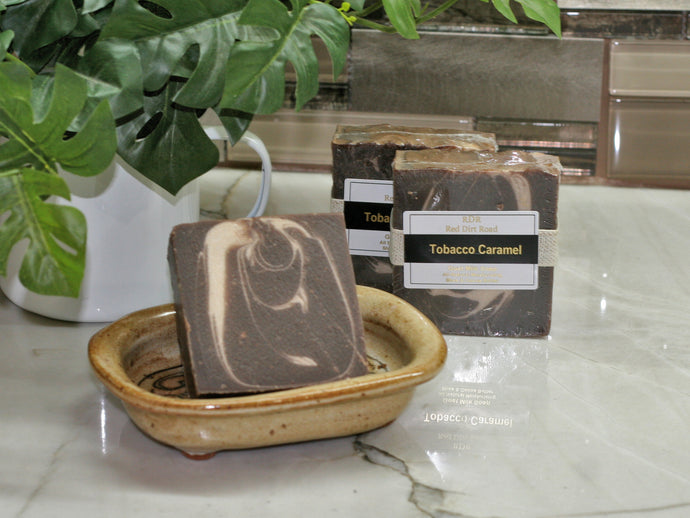 <center>Tobacco Caramel<br> <small><small>Goat Milk Soap</small></small>