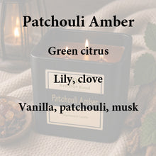 <center>Patchouli Amber<br> <small><small>Fragrance Candle</small></small>